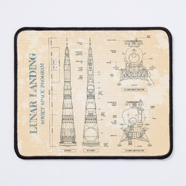 Item preview, N1 / L3 Soviet Lunar Program (Old blue grid) - Vertical designed and sold by BGALAXY.
