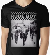 Unhöflicher Junge T-Shirt mit V-Ausschnitt für Männer