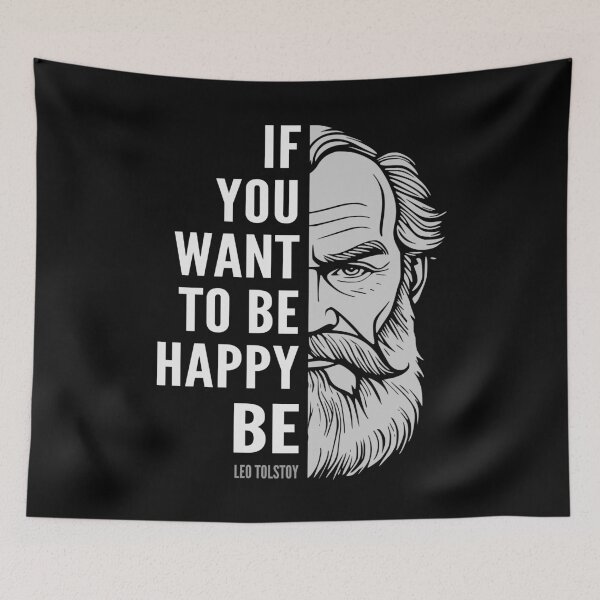 Item preview, Leo Tolstoy Inspirational Quote: Be Happy designed and sold by Elvin Dantes.