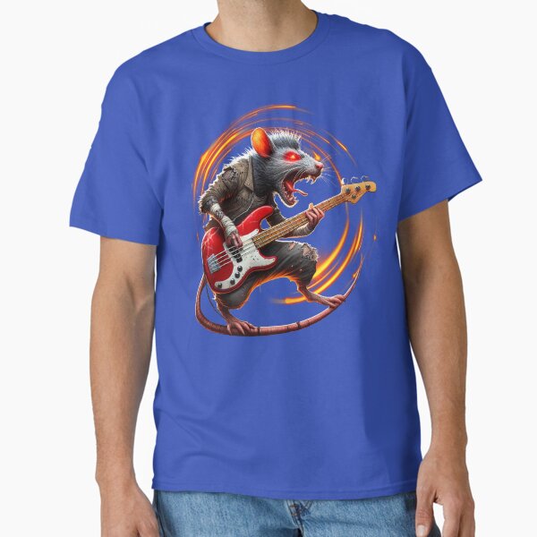 Item preview, Bass guitar player crazy rat designed and sold by Meandmyshop.