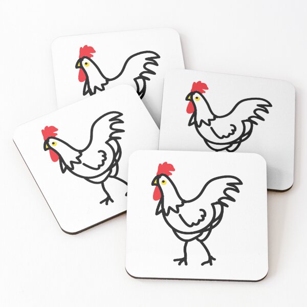 Item preview, Rooster black and white designed and sold by fluffyfamcraft.