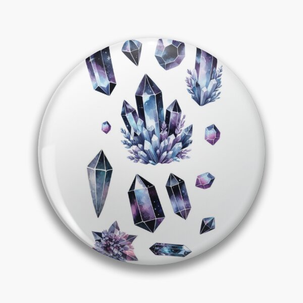 Item preview, Black Mystical Crystal & Geode Stickers | Rainbow Gemstone Collection for Crystal Enthusiasts designed and sold by FlowerMyLove.