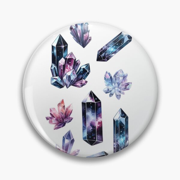 Item preview, Black Mystical Crystal & Geode Stickers | Rainbow Gemstone Collection for Crystal Enthusiasts designed and sold by FlowerMyLove.