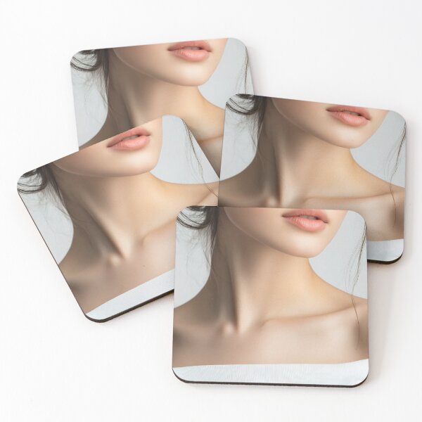 Item preview, Portrait of a woman with soft expression and natural makeup against a neutral background, showcasing beauty and elegance designed and sold by anytka.