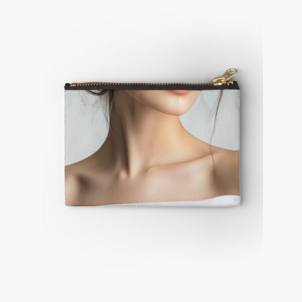 Item preview, Portrait of a woman with soft expression and natural makeup against a neutral background, showcasing beauty and elegance designed and sold by anytka.