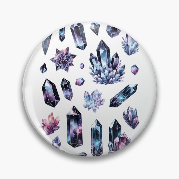 Item preview, Black Mystical Crystal & Geode Stickers | Rainbow Gemstone Collection for Crystal Enthusiasts designed and sold by FlowerMyLove.