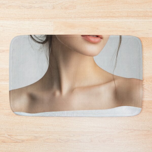 Item preview, Portrait of a woman with soft expression and natural makeup against a neutral background, showcasing beauty and elegance designed and sold by anytka.