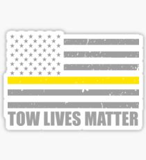 Tow Lives Matter Tow Truck Driver Thin Yellow Line Flag Sticker