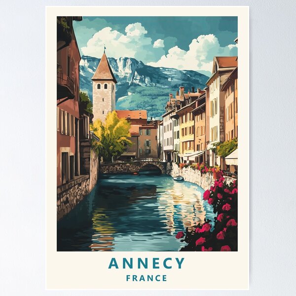 Item preview, Annecy, France travel poster designed and sold by JJAArt.