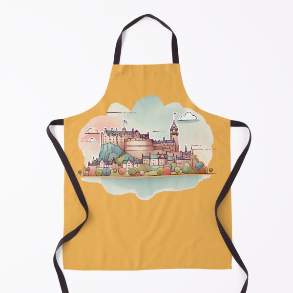 Item preview, Edinburgh Castle Minimalist Sticker Design – 3D Landscape & Retro Charm, designed and sold by PaintMeWorld.