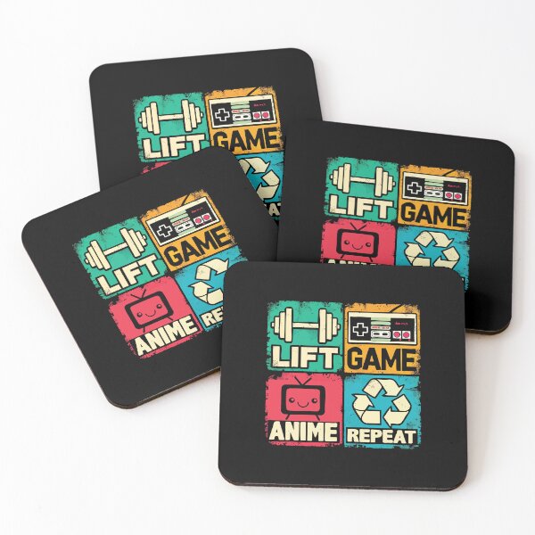 Item preview, Lift, Anime, Game, Repeat - Gym Motivation For Geeks Nerds designed and sold by chantastical.