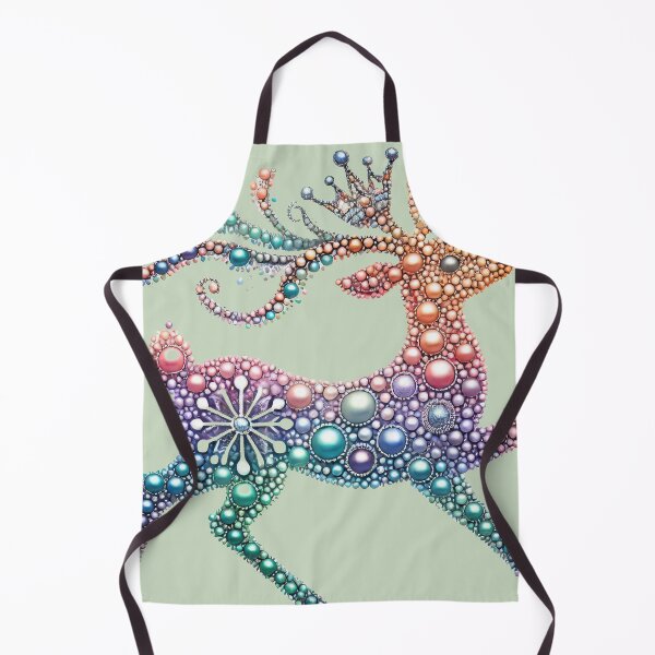 Item preview, A stunning jeweled reindeer crafted with vibrant bead-like designs in rainbow hues.  designed and sold by ideandesign.