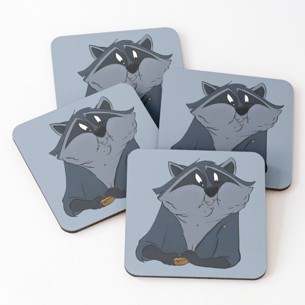 Item preview, Meeko comiendo una galleta designed and sold by Dinglehopper Design.