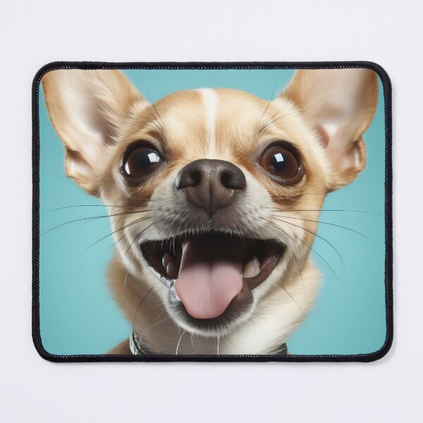 Item preview, A delighted Chihuahua dog with oversized ears joyfully sticking out its tongue designed and sold by anytka.