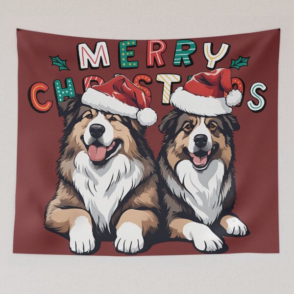 Item preview, Christmas Caucasian Shepherds – Merry Christmas designed and sold by GoodyPaws.