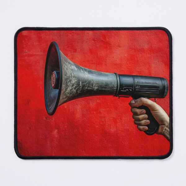 Item preview, Hand with megaphone on red designed and sold by anytka.