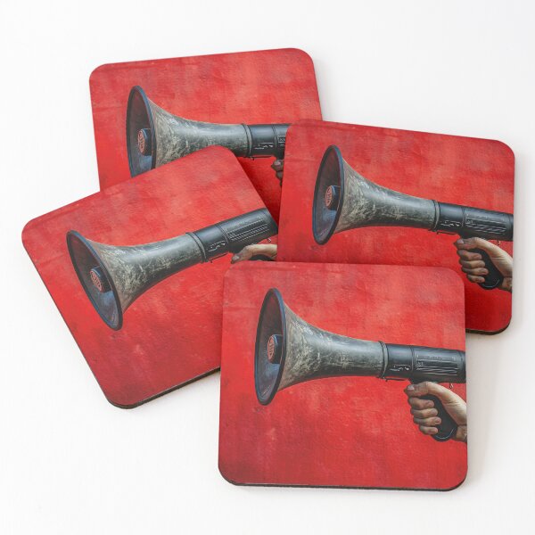 Item preview, Hand with megaphone on red designed and sold by anytka.