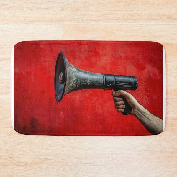 Item preview, Hand with megaphone on red designed and sold by anytka.