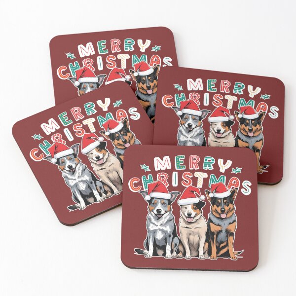Item preview, Christmas Australian Cattle Dogs – Merry Christmas designed and sold by GoodyPaws.