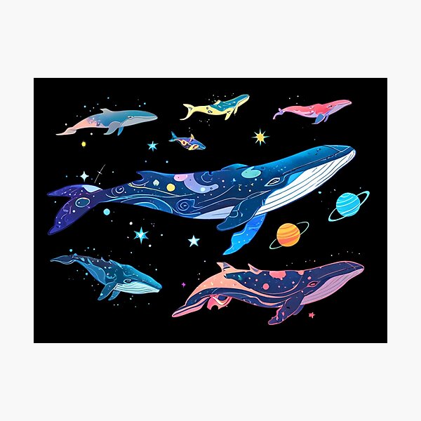 Item preview, Space whales migrate from the oceans designed and sold by MOONE FLOWER.