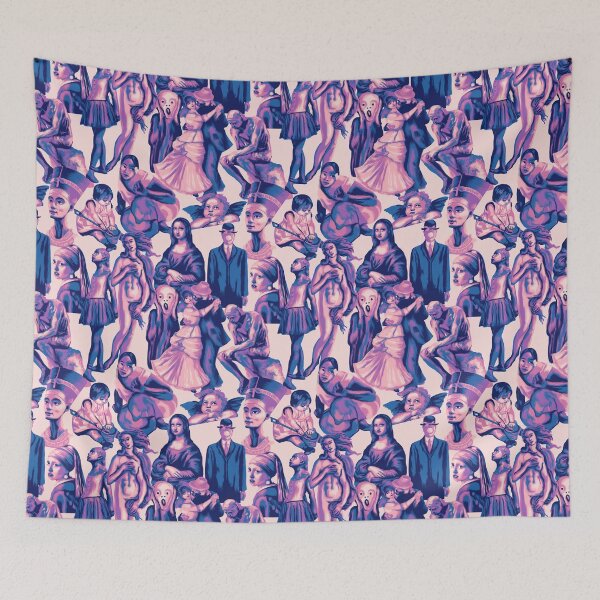 Item preview, Art History in Pink and Blue designed and sold by Unhinged Heather.