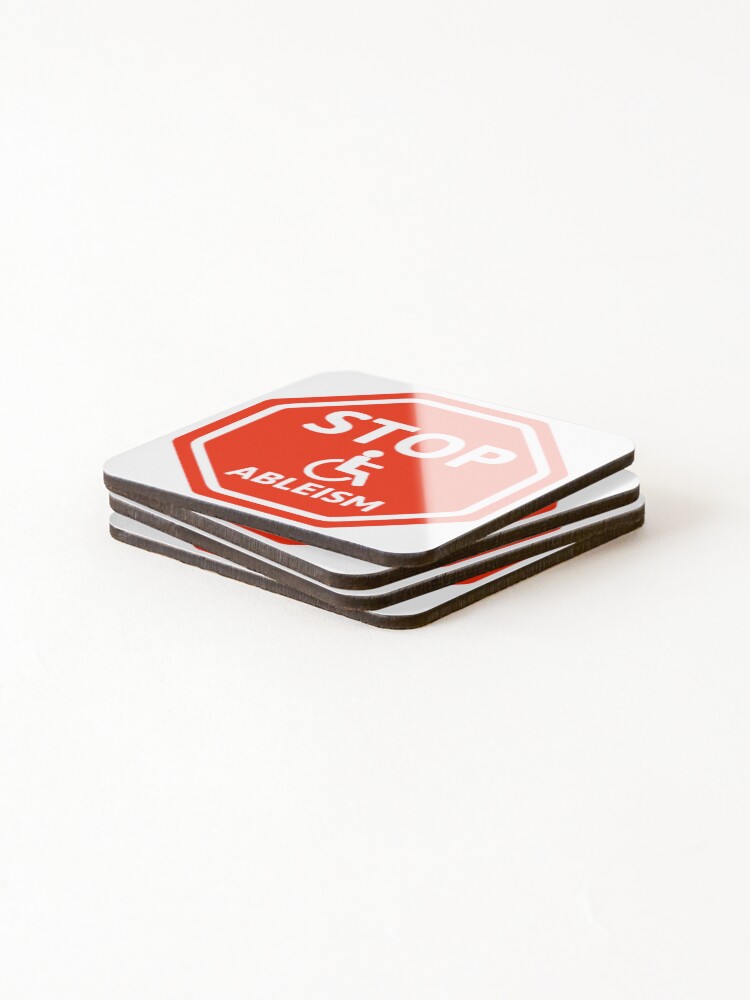 Thumbnail 4 of 5, Coasters (Set of 4), Stop ableism  designed and sold by RACHELDF.