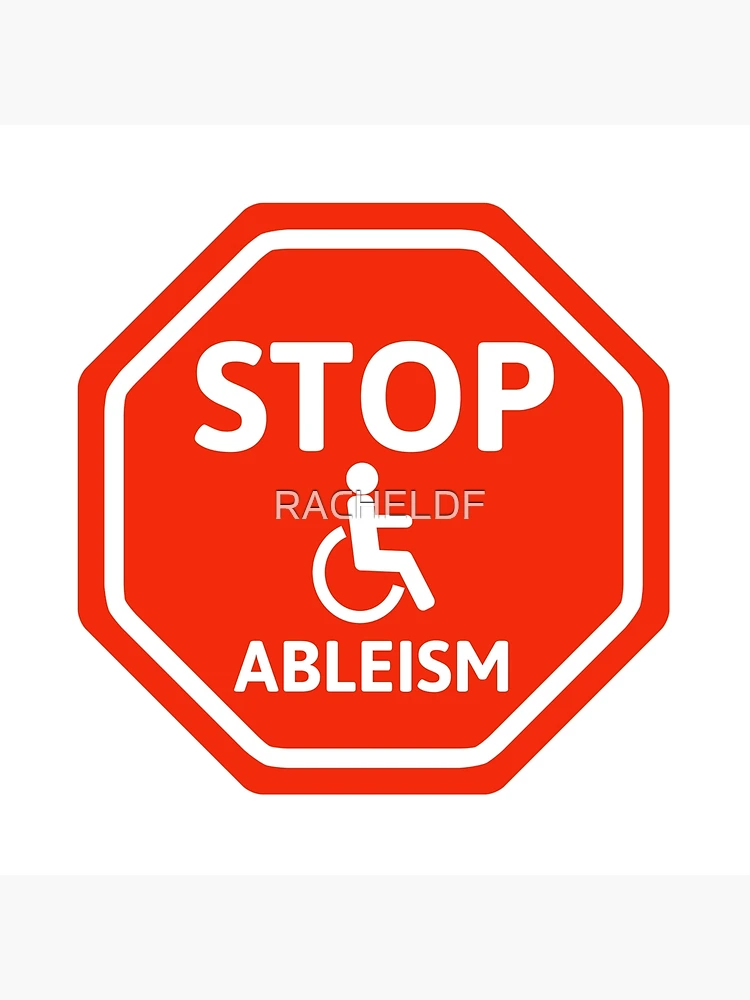 Thumbnail 2 of 2, Tote Bag, Stop ableism designed and sold by Rachel the Artist .