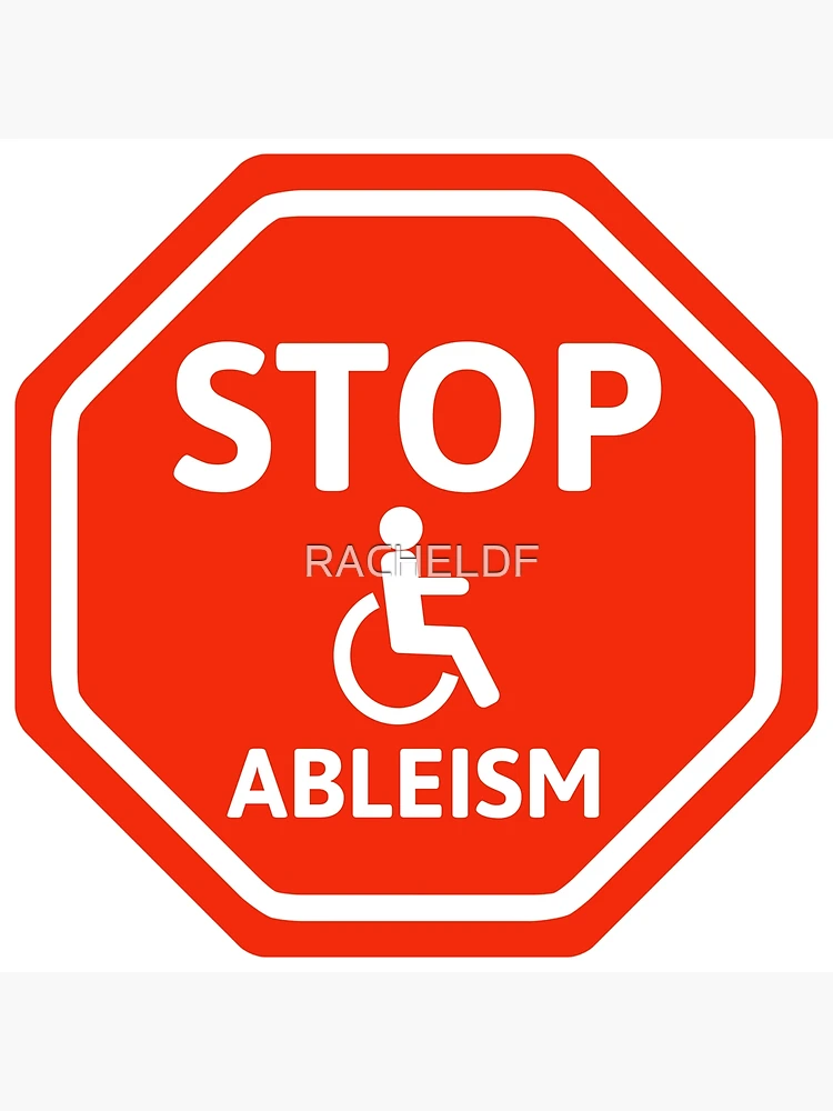Thumbnail 7 of 7, Framed Art Print, Stop ableism  designed and sold by Rachel the Artist .