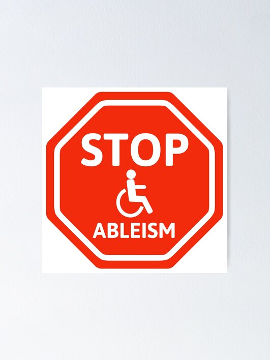 Thumbnail 1 of 3, Poster, Stop ableism designed and sold by RACHELDF.
