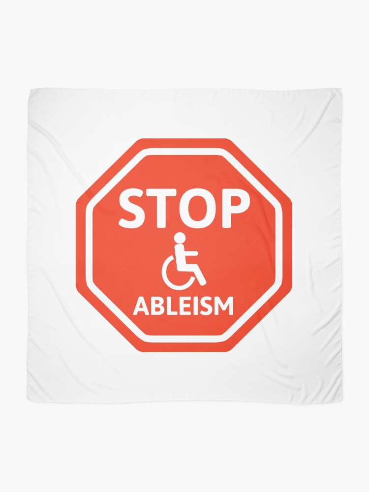 Thumbnail 2 of 3, Scarf, Stop ableism designed and sold by RACHELDF.