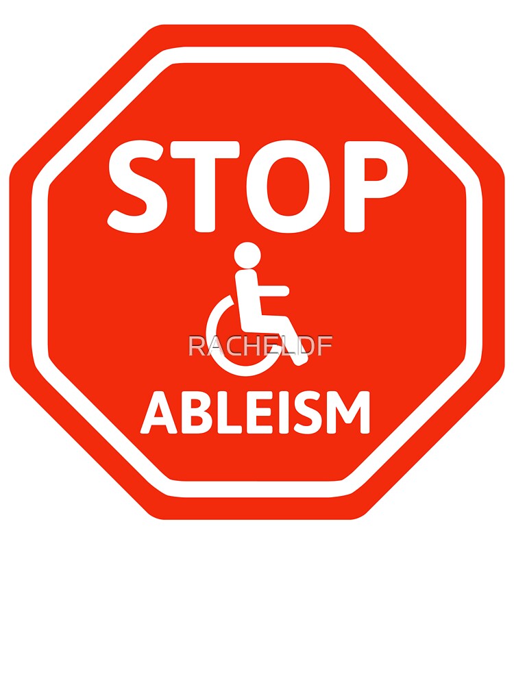 Thumbnail 4 of 4, Boxy T-Shirt, Stop ableism designed and sold by RACHELDF.
