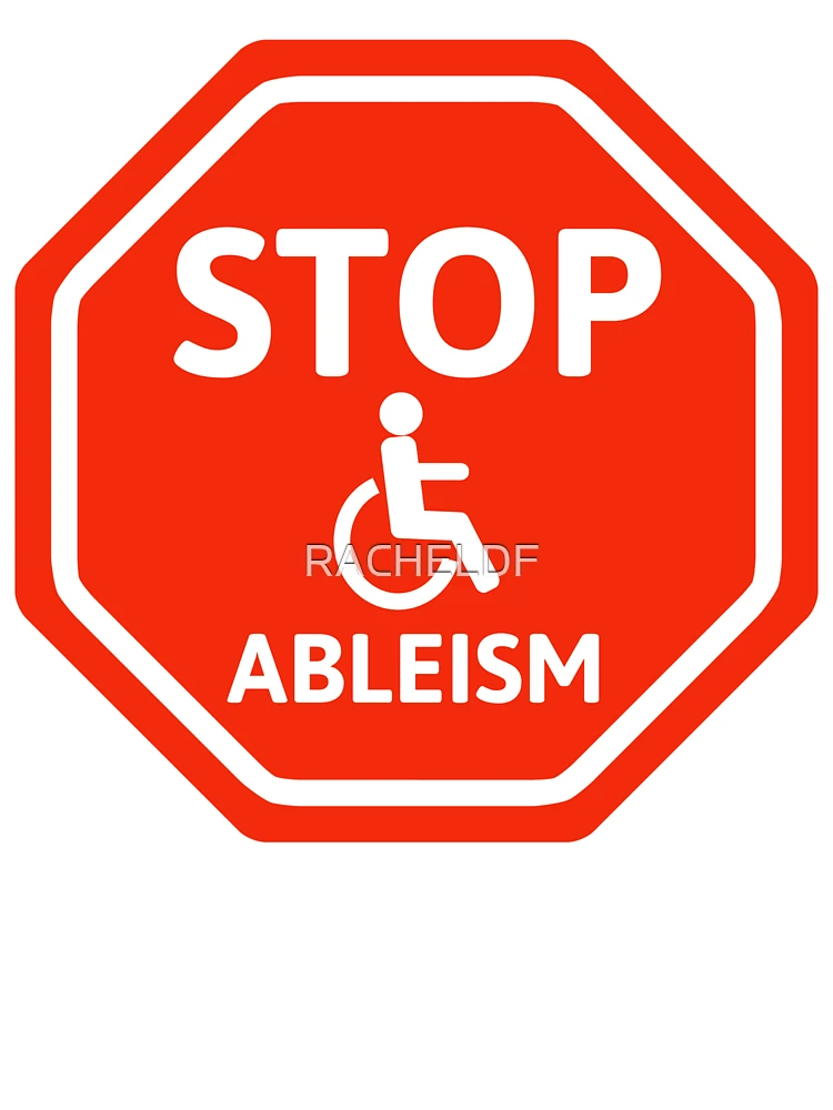 Thumbnail 4 of 4, Boxy T-Shirt, Stop ableism designed and sold by Rachel the Artist .