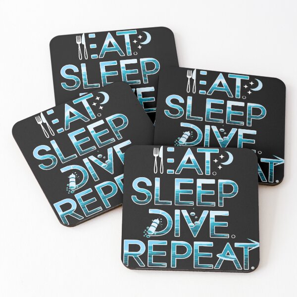 Item preview, Eat Sleep Dive Repeat Scuba Lifestyle Art designed and sold by ZingZest.