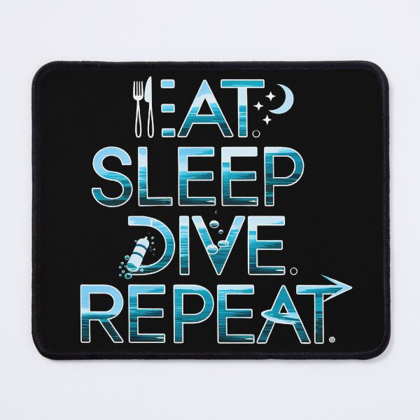 Item preview, Eat Sleep Dive Repeat Scuba Lifestyle Art designed and sold by ZingZest.