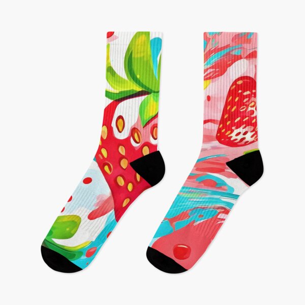 Item preview, Strawberry Splash Pattern designed and sold by Health And Fitness Posts e-Store.