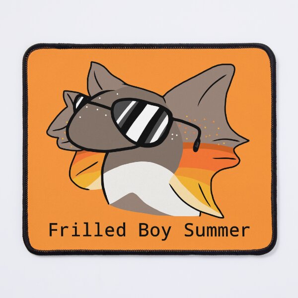 Item preview, Frilled Boy Summer - Frilled Lizard (Orange) designed and sold by ClumsyPillbug.