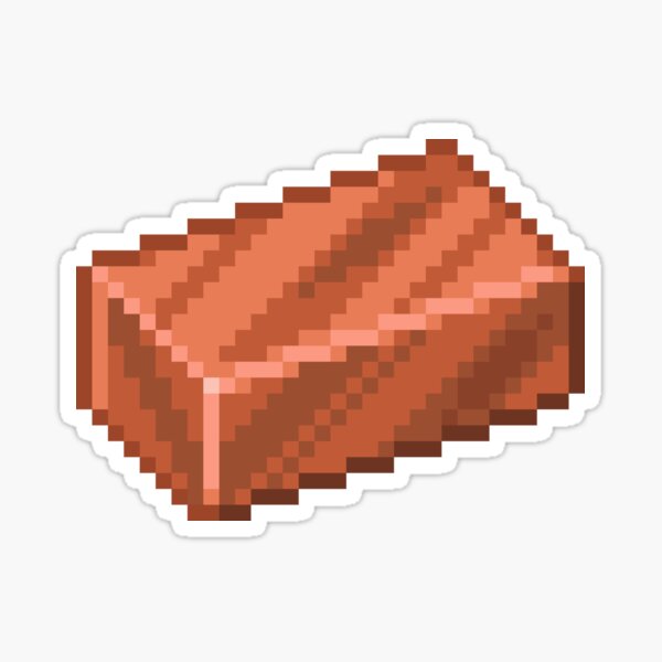 Item preview, Minecraft Copper Ingot Item Pixel Art designed and sold by Kubala Designs.
