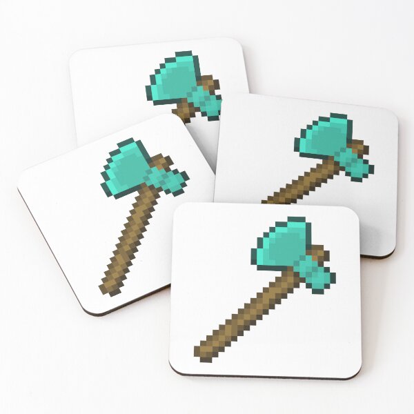 Item preview, Minecraft Diamond Axe Item Pixel Art designed and sold by Kubala Designs.