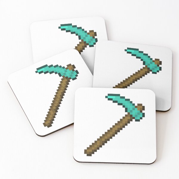 Item preview, Minecraft Diamond Hoe Item Pixel Art designed and sold by Kubala Designs.