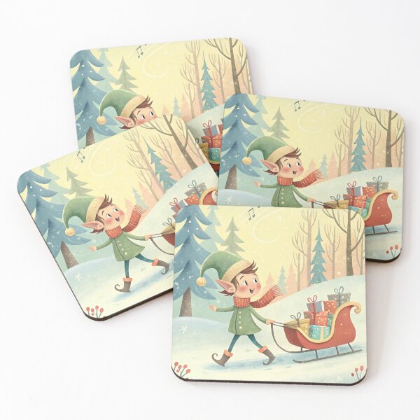 Item preview, Elf with Christmas gifts designed and sold by AhArtMe.