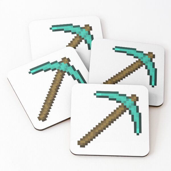 Item preview, Minecraft Diamond Pickaxe Item Pixel Art designed and sold by Kubala Designs.
