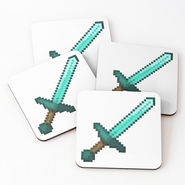 Item preview, Minecraft Diamond Sword Item Pixel Art designed and sold by Kubala Designs.