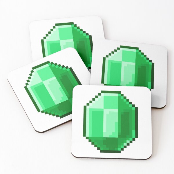 Item preview, Minecraft Emerald Item Pixel Art designed and sold by Kubala Designs.