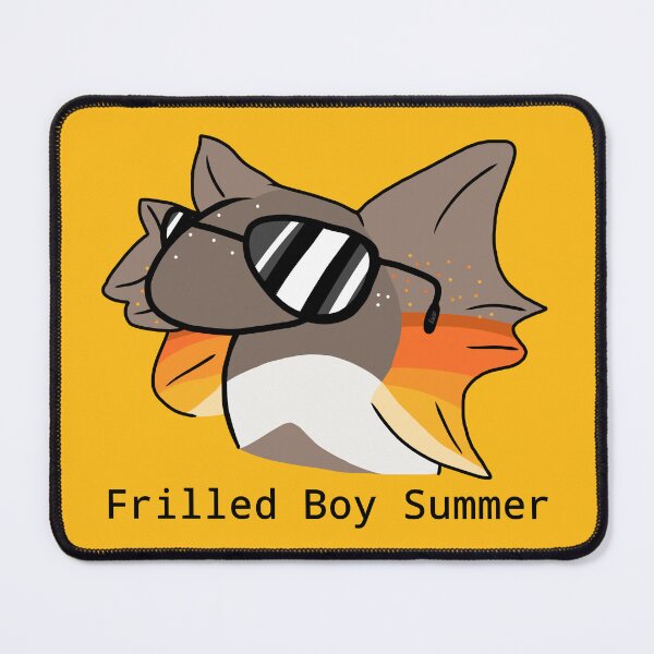 Item preview, Frilled Boy Summer - Frilled Lizard (Yellow) designed and sold by ClumsyPillbug.