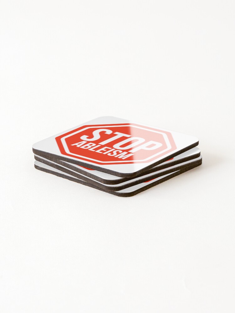 Thumbnail 4 of 5, Coasters (Set of 4), Stop ableism  designed and sold by RACHELDF.