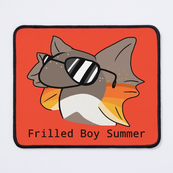 Item preview, Frilled Boy Summer - Frilled Lizard (Red) designed and sold by ClumsyPillbug.
