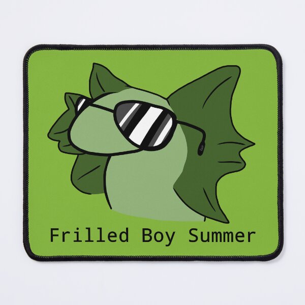 Item preview, Frilled Boy Summer - Frilled Lizard (Green) designed and sold by ClumsyPillbug.