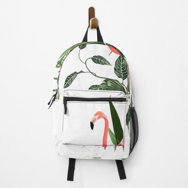 Item preview, Pink flamingo birds with tropical palm leaves. designed and sold by MatyKotiv.