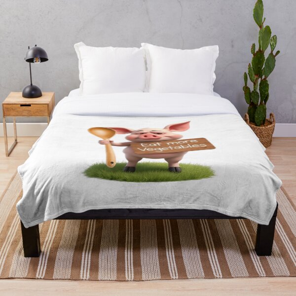 Item preview, Piggy’s Pro-Veggie Campaign: Eat More Greens! designed and sold by AleksKos.