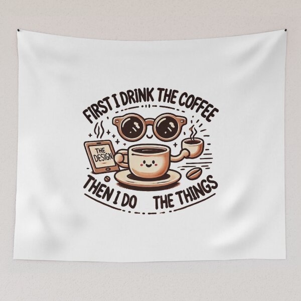 Item preview, FIRST I DRINK THE COFFE THEN I DO THE THINGS, newlook-tshirt designed and sold by idizayilstore.